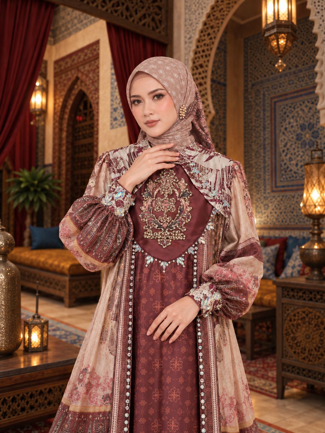 VALERIA DRESS - MAROON