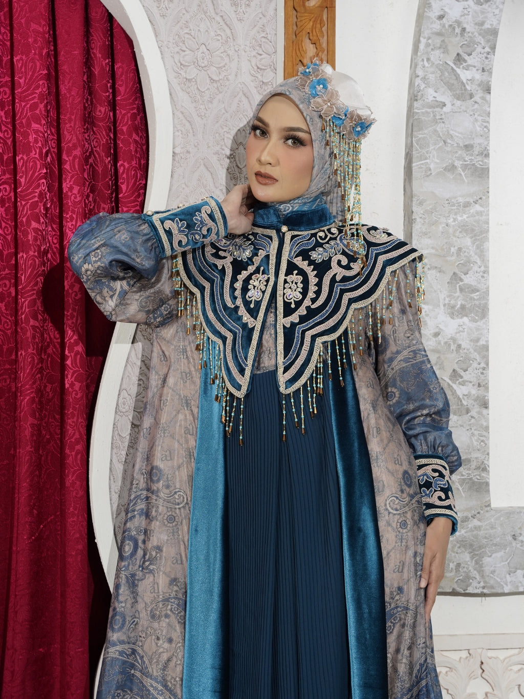 ZAHARA DRESS - AQUA BLUE