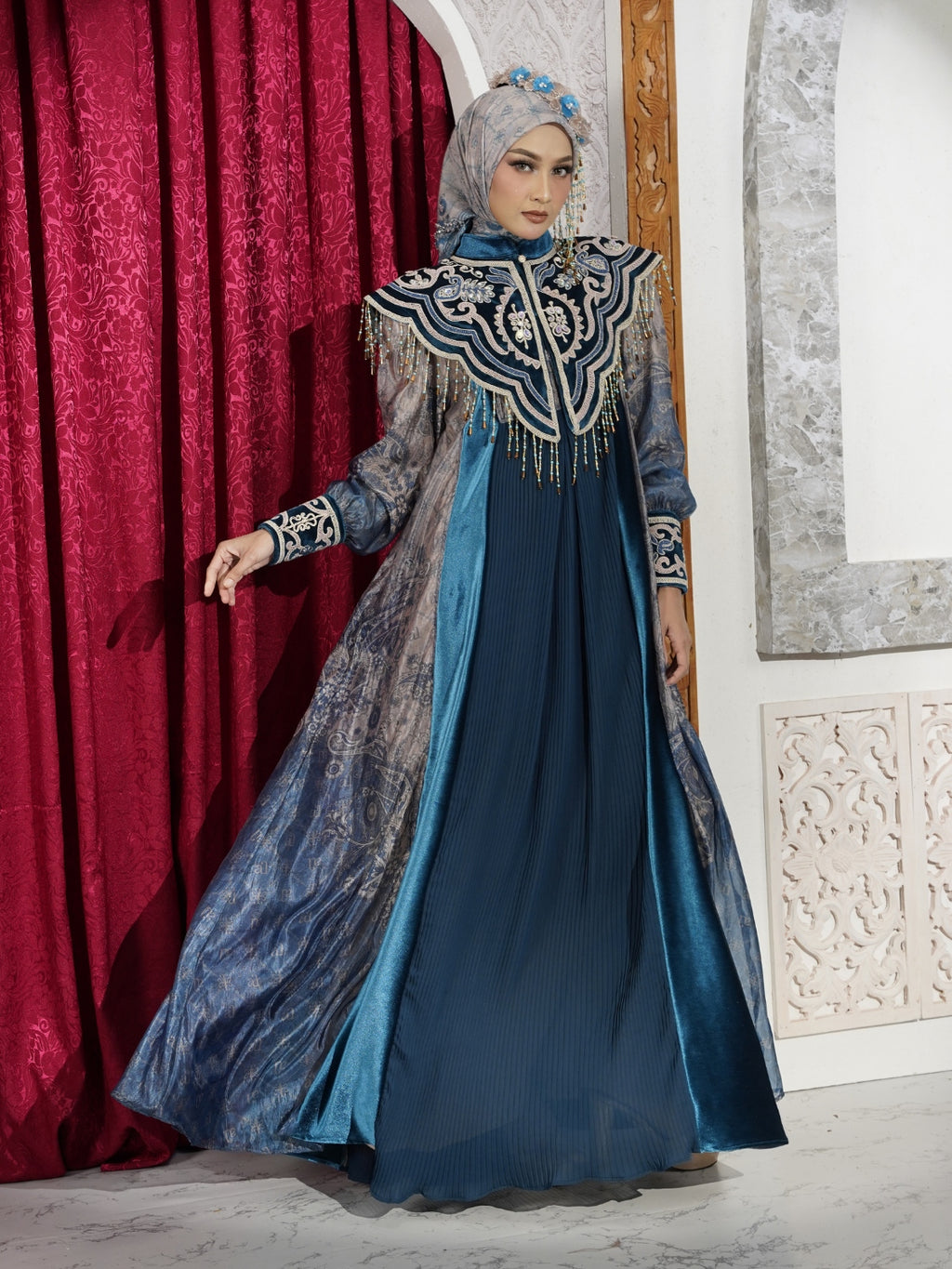 ZAHARA DRESS - AQUA BLUE