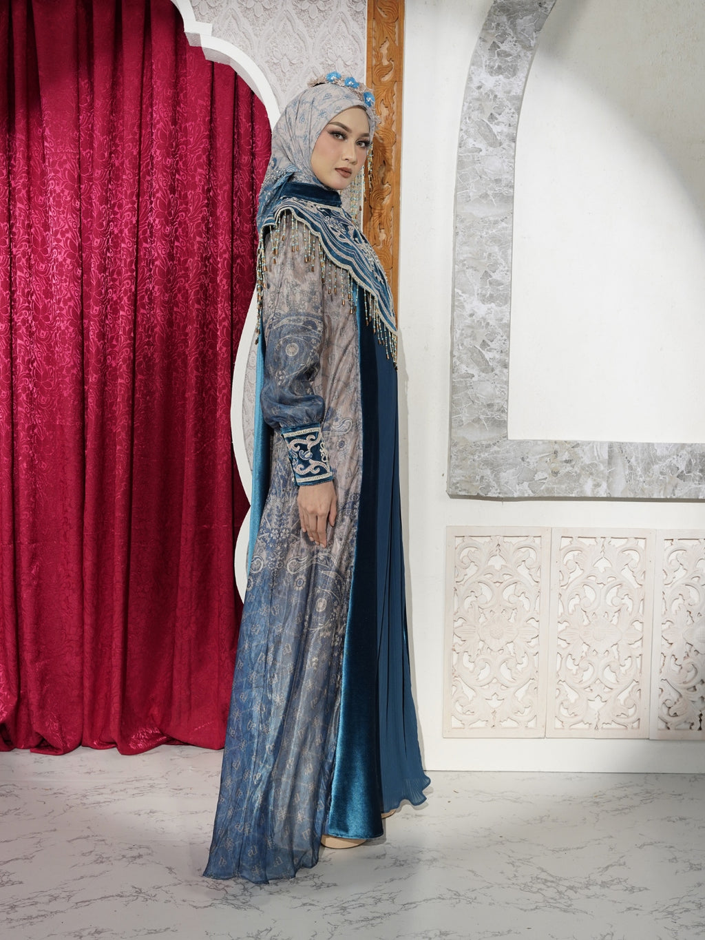 ZAHARA DRESS - AQUA BLUE