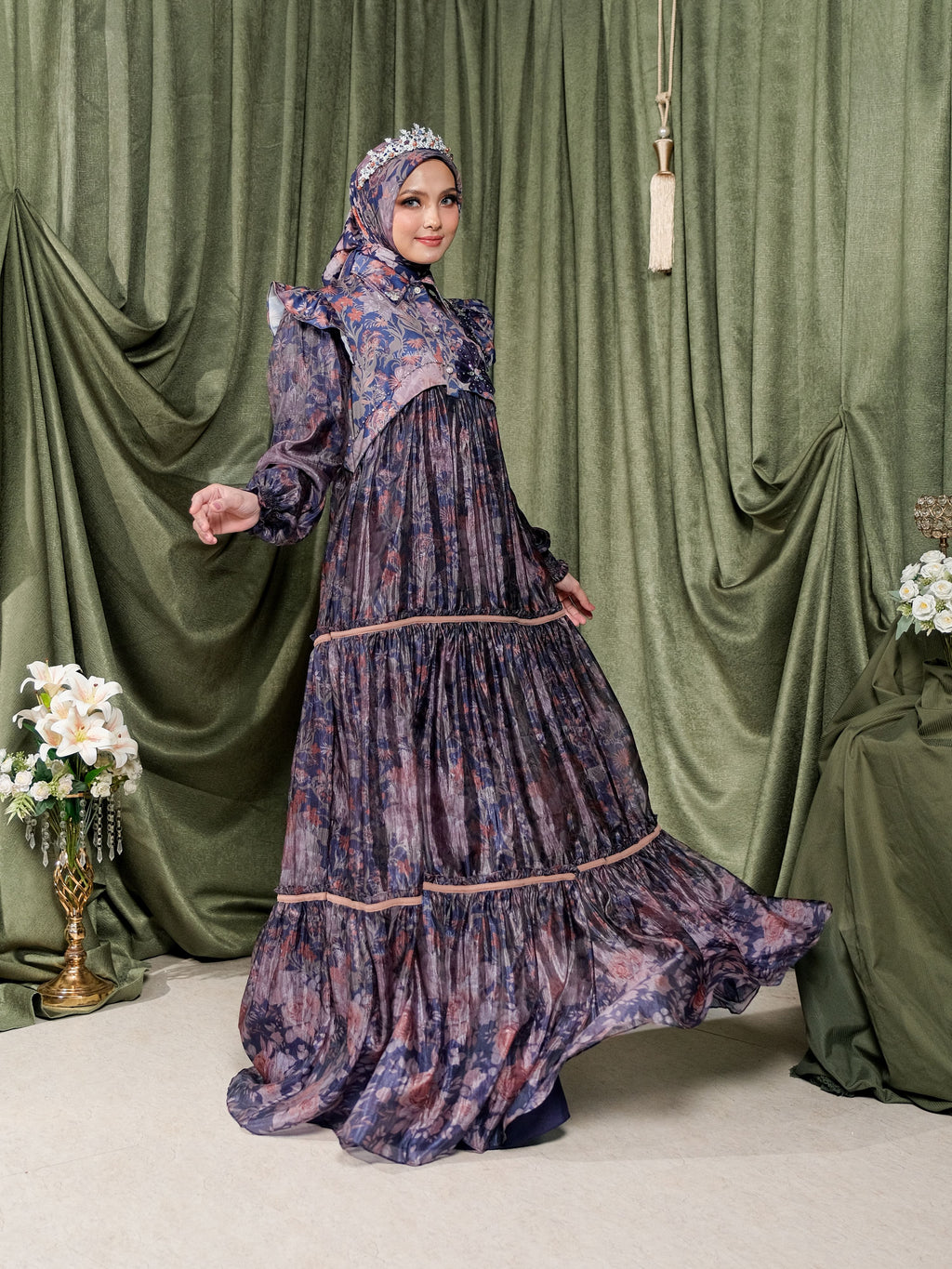 ZARELIA DRESS - NAVY