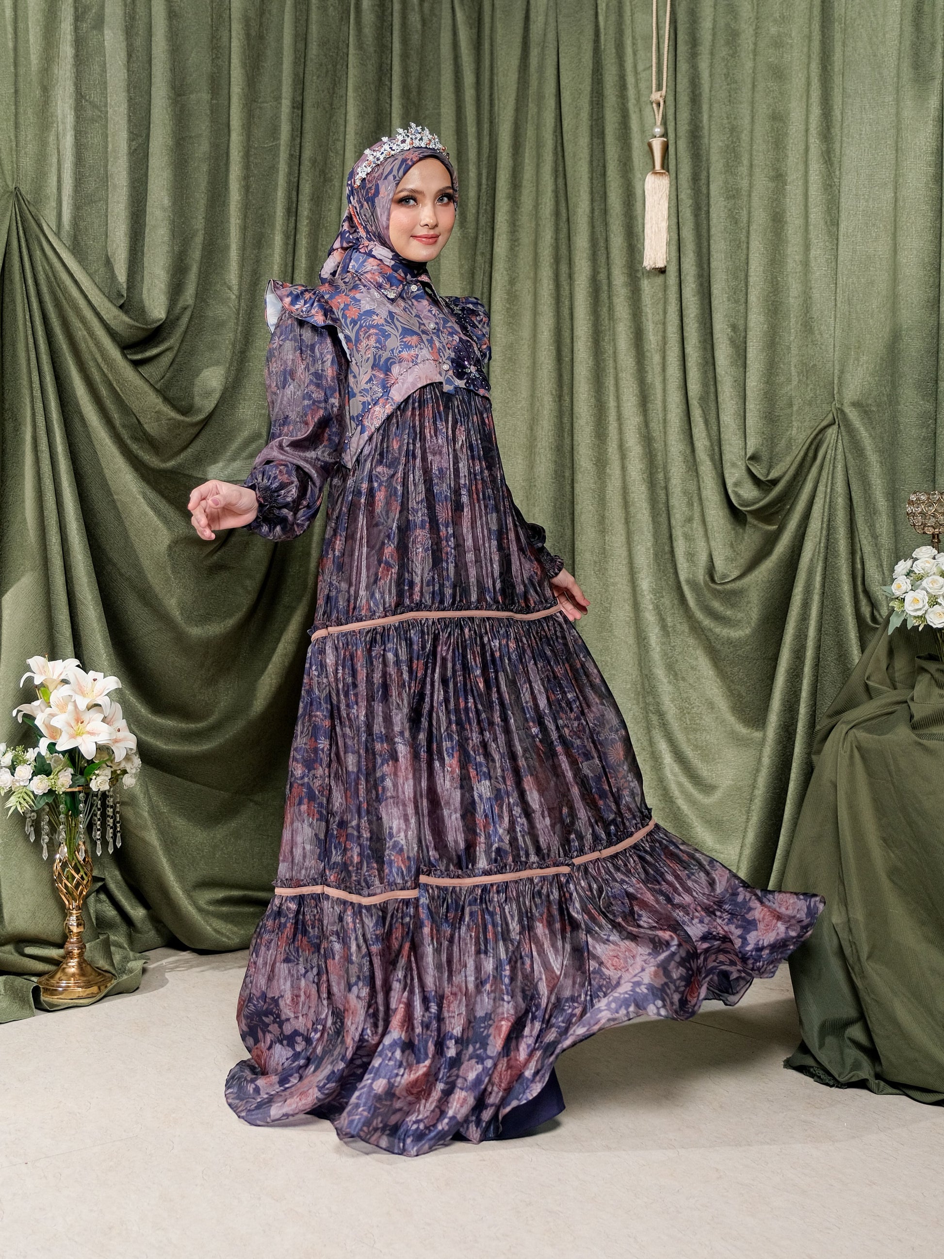 ZARELIA DRESS - NAVY