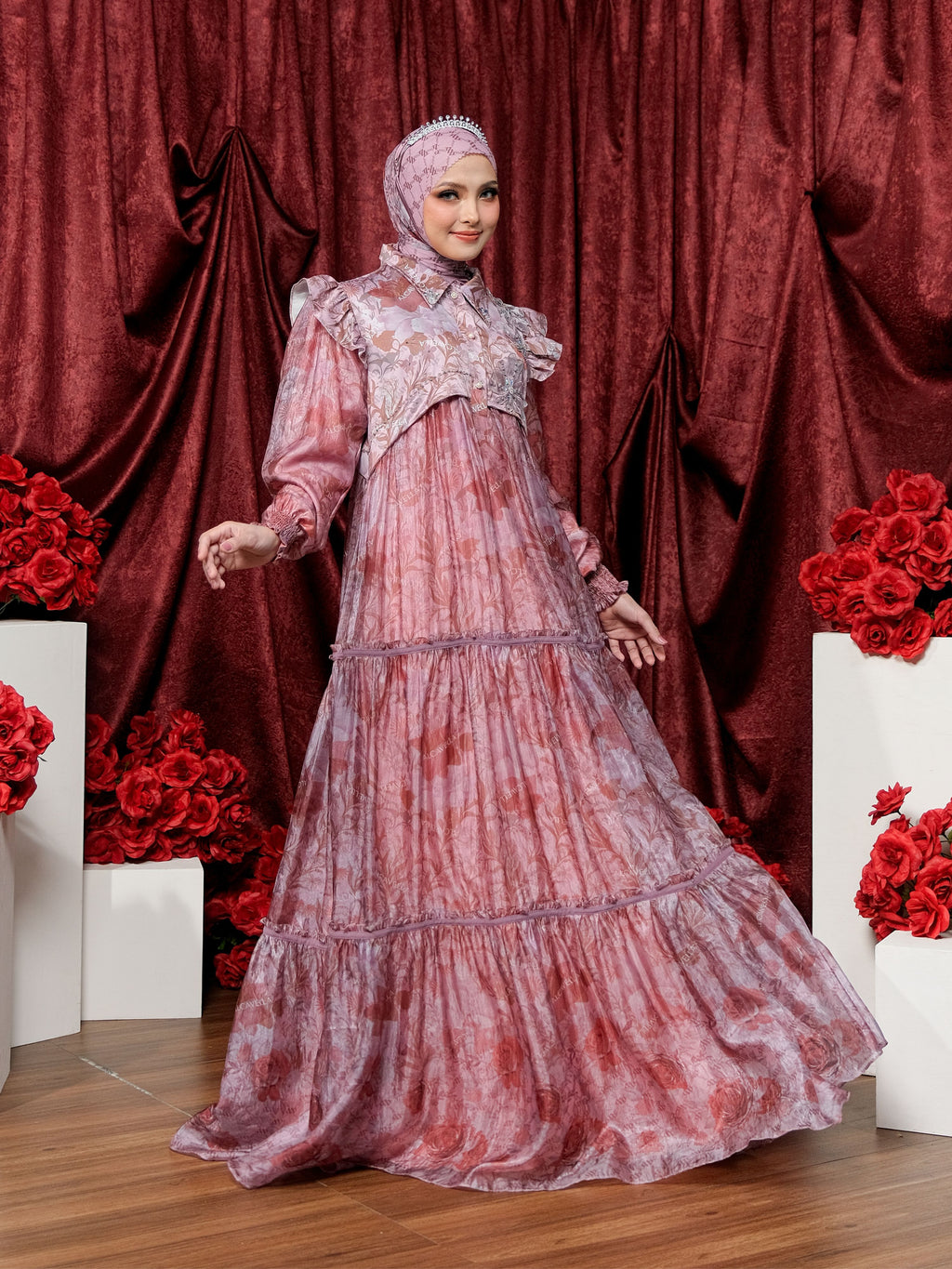 ZARELIA DRESS - DUSTYPINK