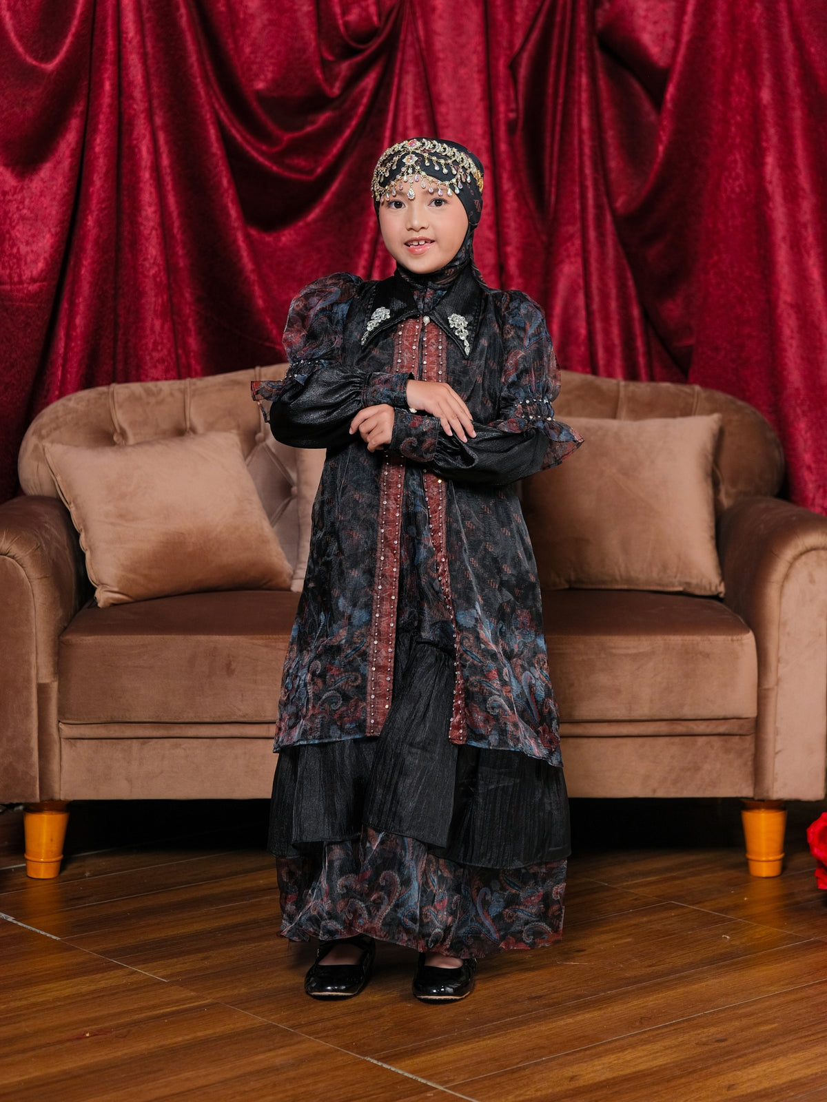 ZAURA KIDS DRESS - BLACK