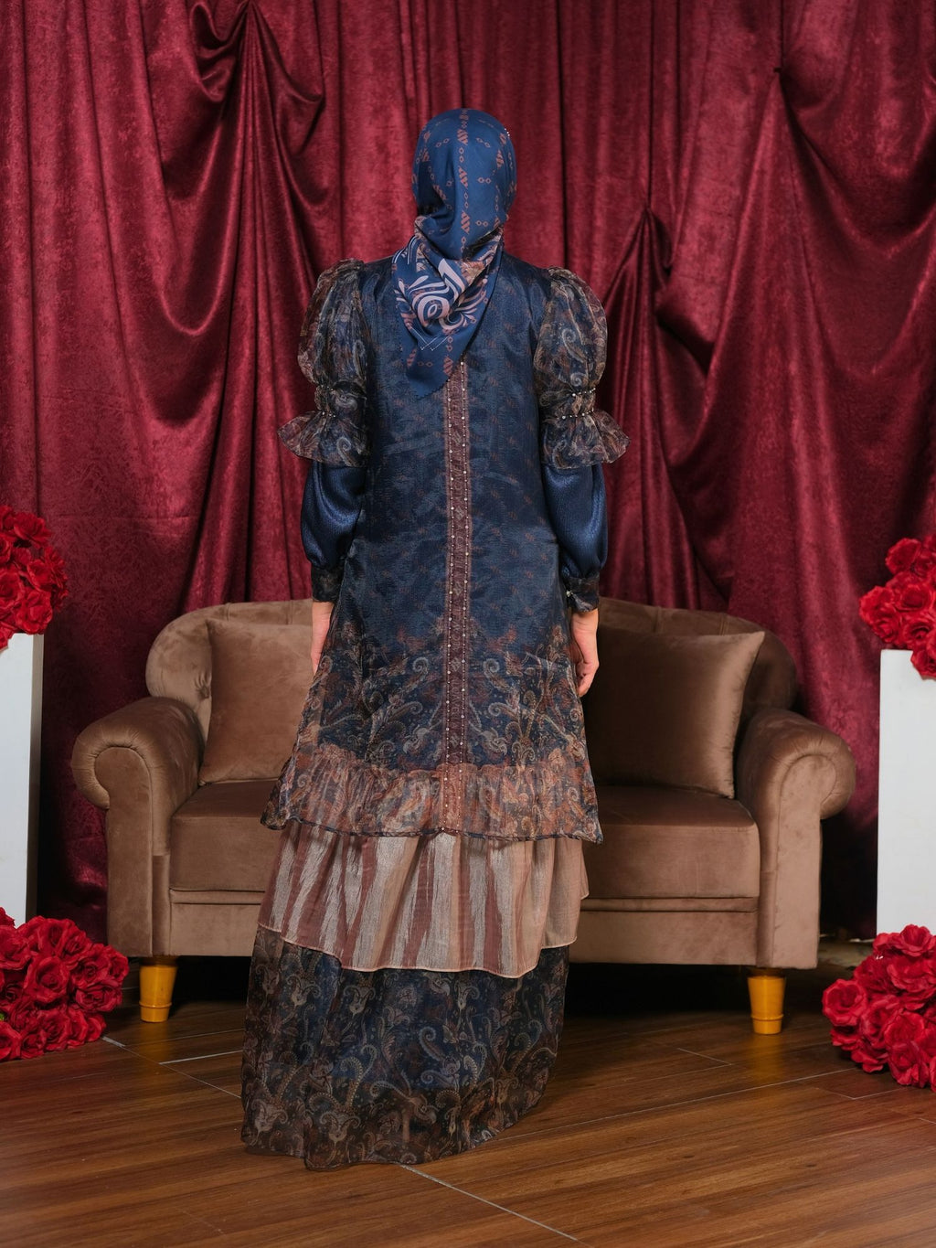 ZAURA DRESS - NAVY