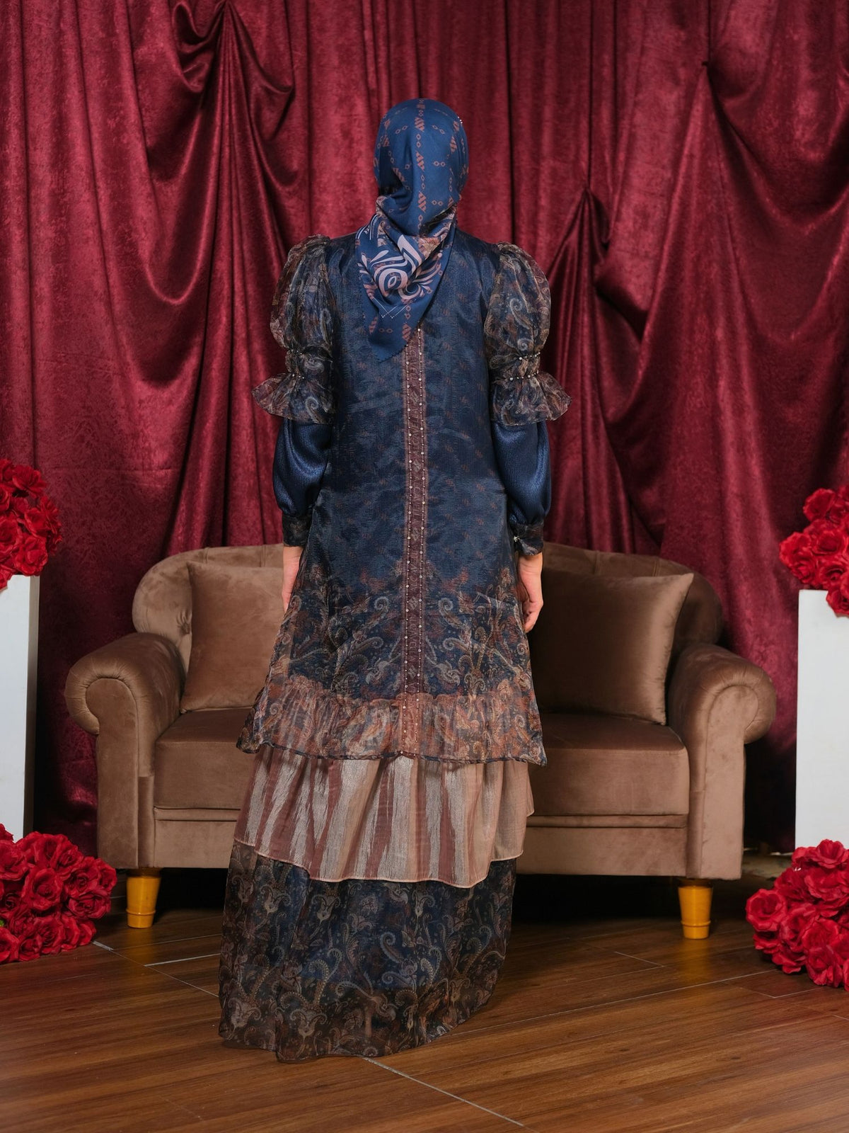 ZAURA DRESS - NAVY