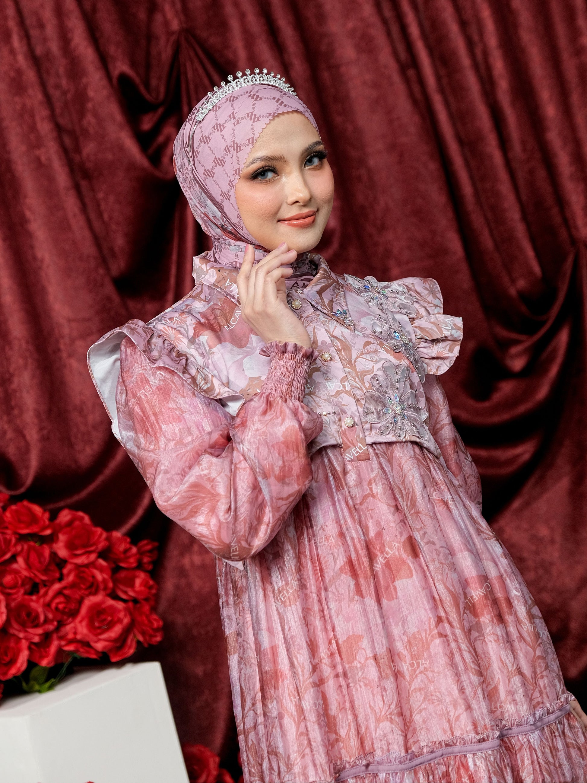 ZARELIA DRESS - DUSTYPINK