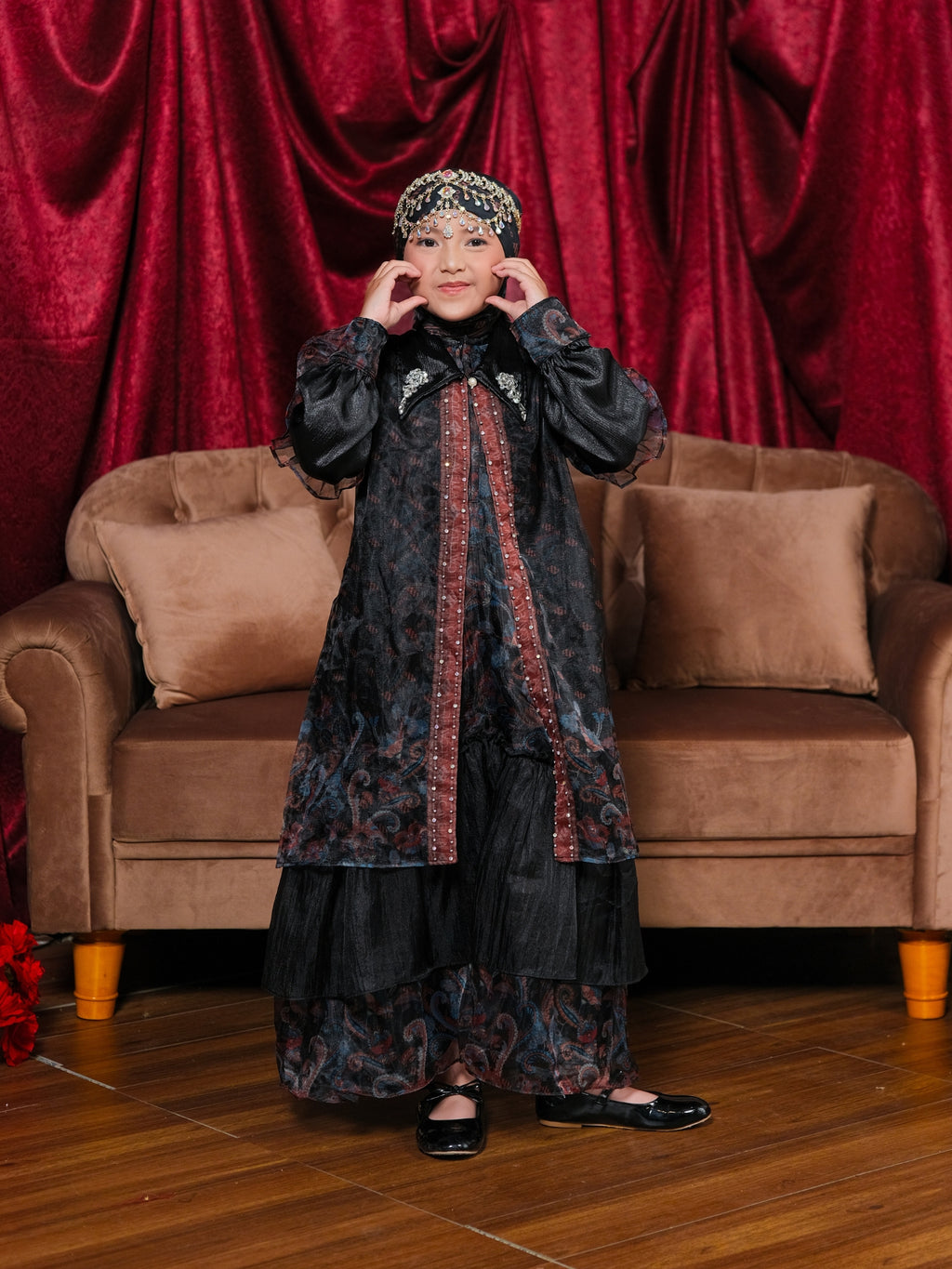 ZAURA KIDS DRESS - BLACK