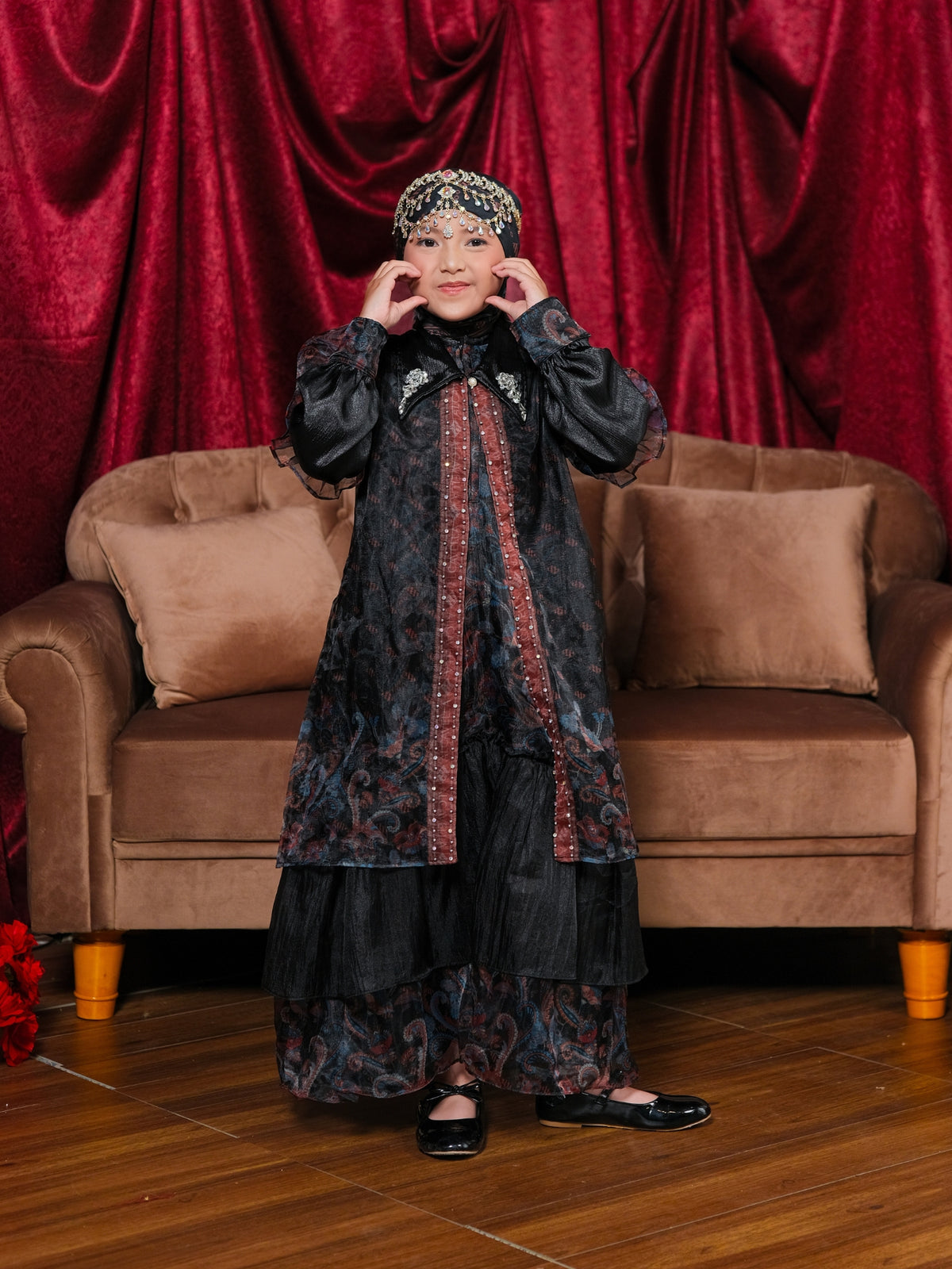 ZAURA KIDS DRESS - BLACK