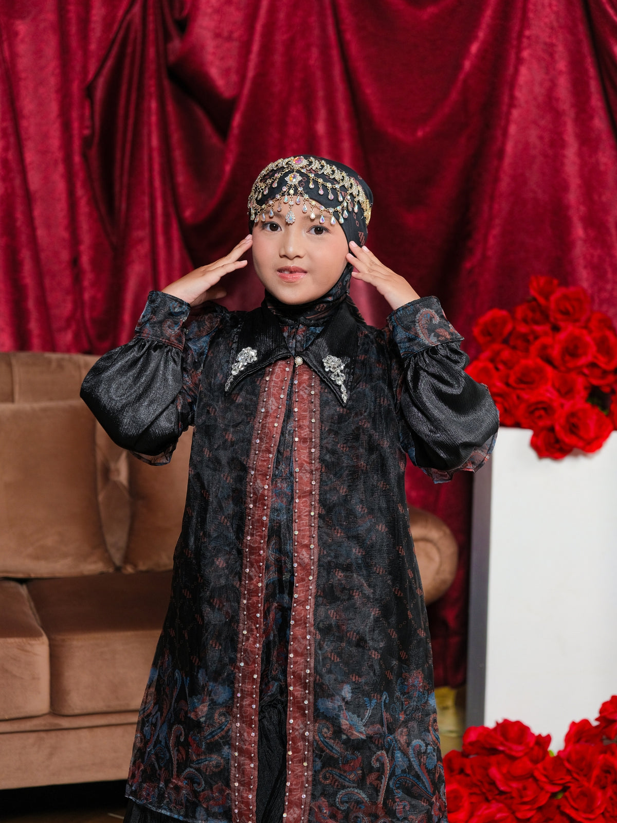 ZAURA KIDS DRESS - BLACK
