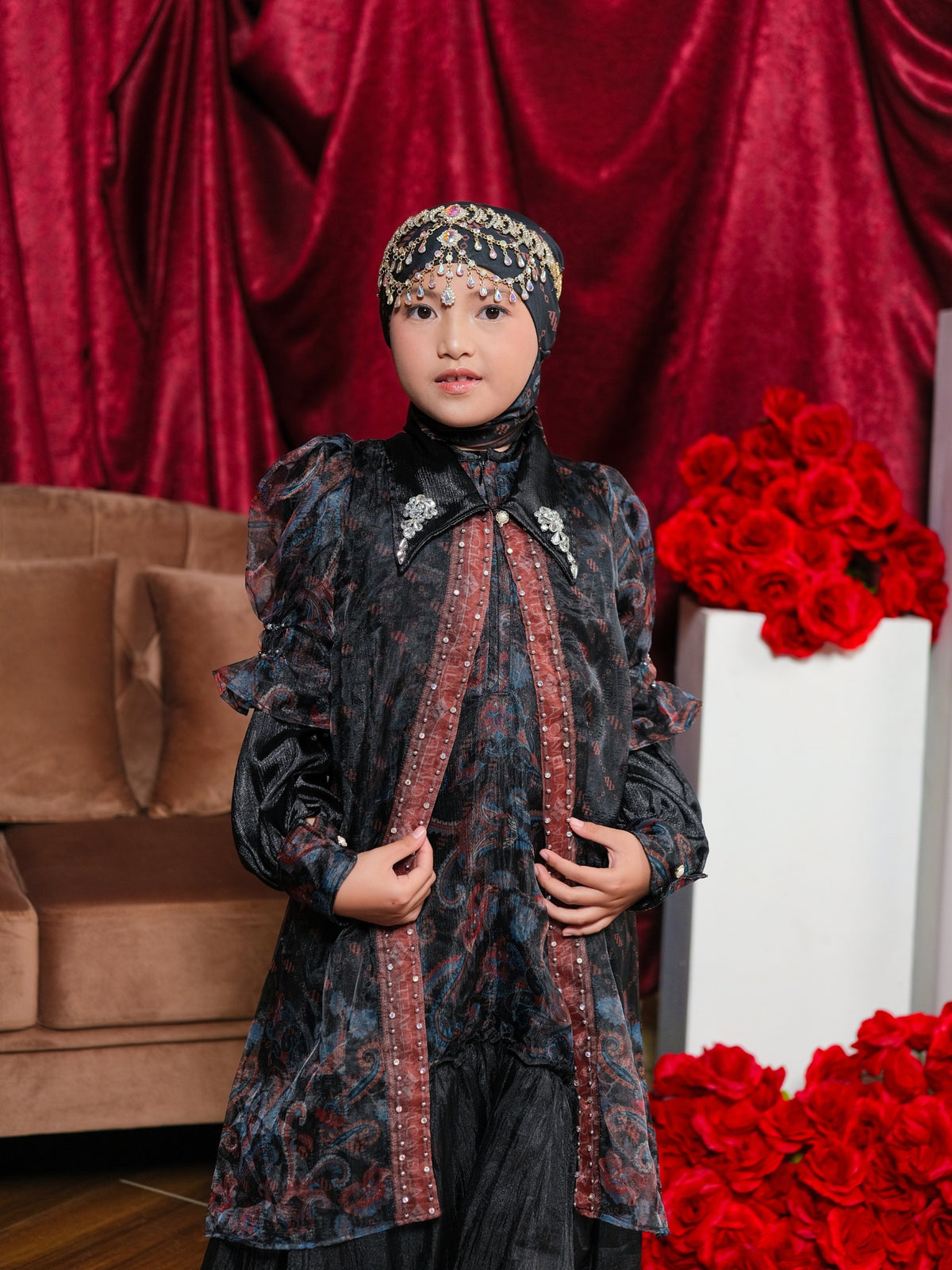 ZAURA KIDS DRESS - BLACK