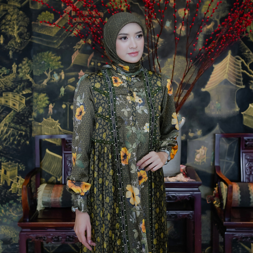 ZEPHYRA DRESS - OLIVE