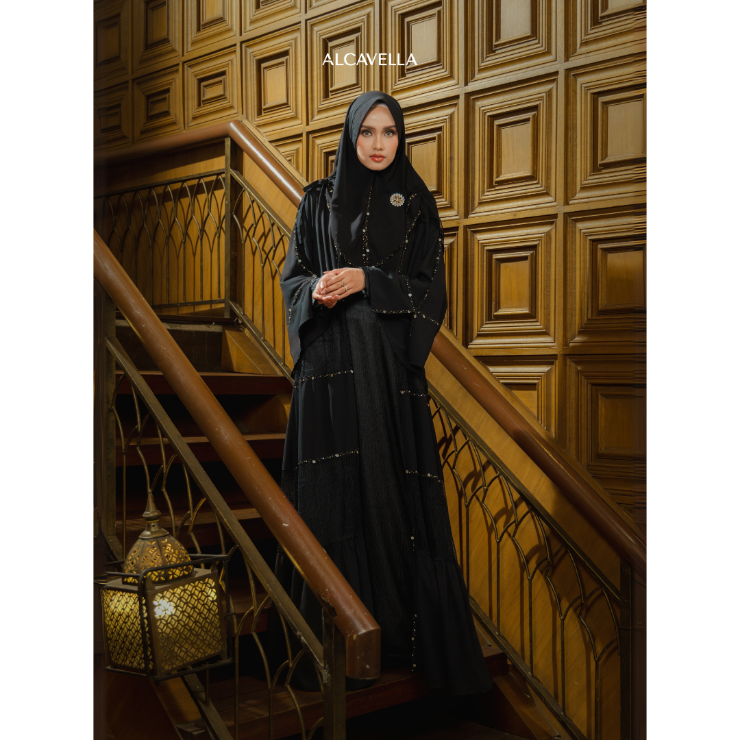 SHABEEA ABAYA - BLACK