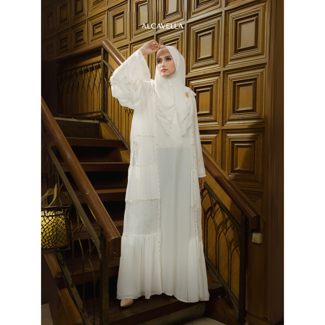 SHABEEA ABAYA - BROKENWHITE