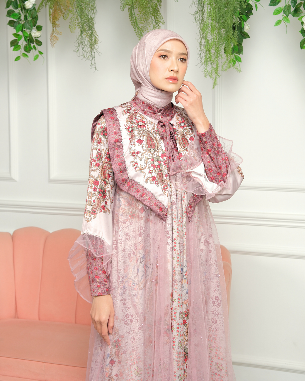 NAVEERA DRESS - DUSTY PINK