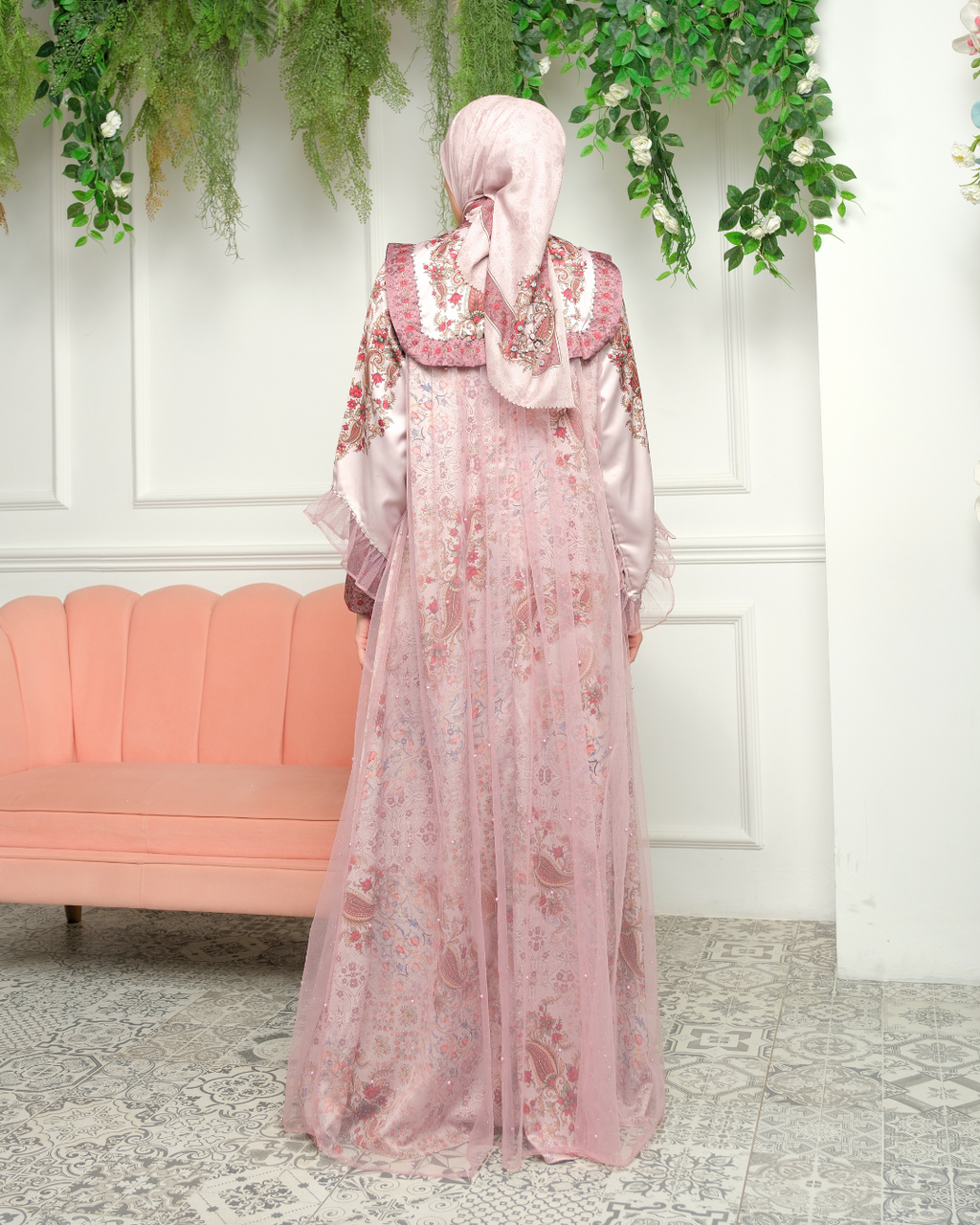 NAVEERA DRESS - DUSTY PINK