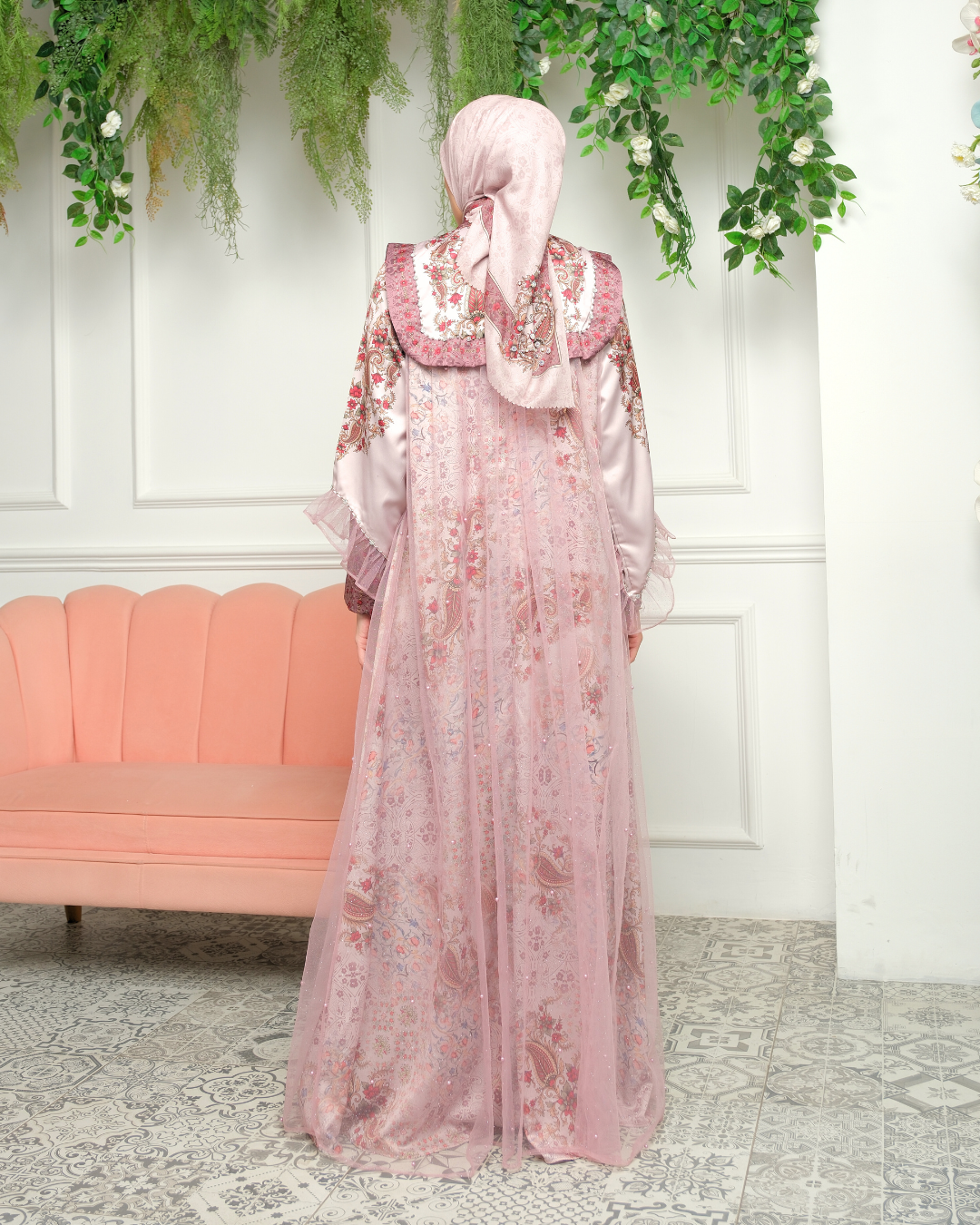 NAVEERA DRESS - DUSTY PINK