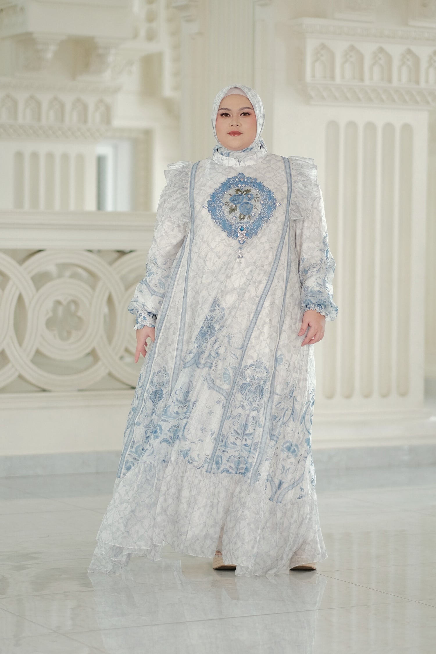 ELVARA DRESS - POWDERBLUE