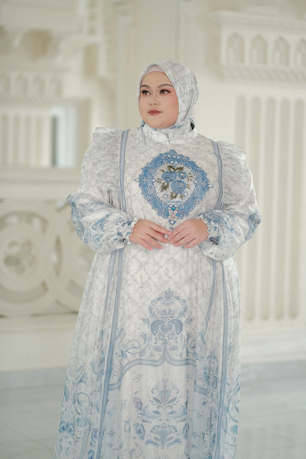 ELVARA DRESS - POWDERBLUE