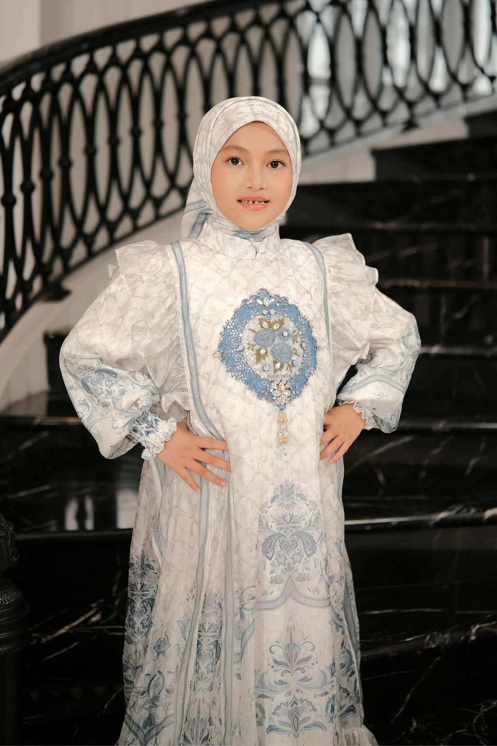 ELVARA KIDS DRESS - POWDERBLUE