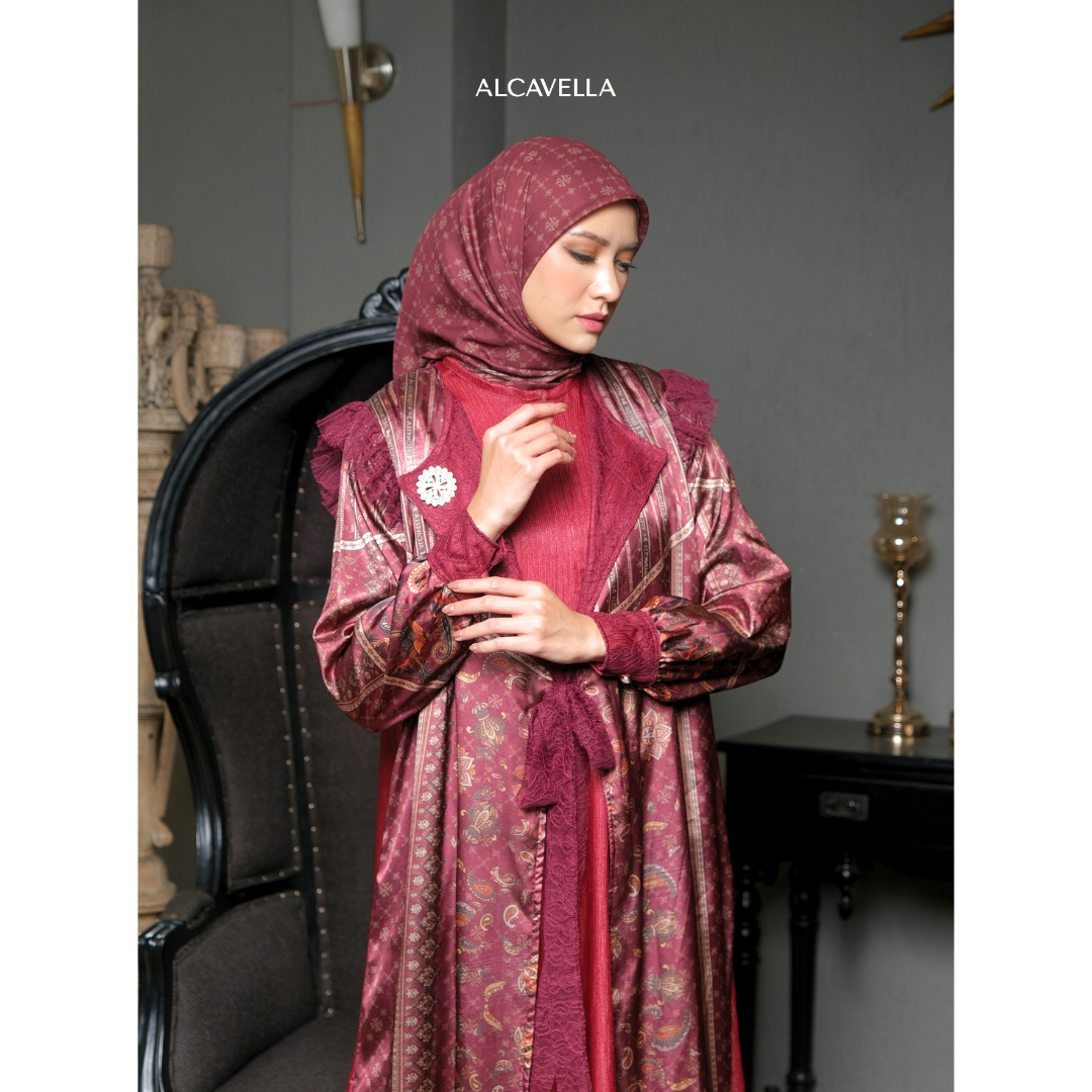 LUXURIA DRESS - MAROON