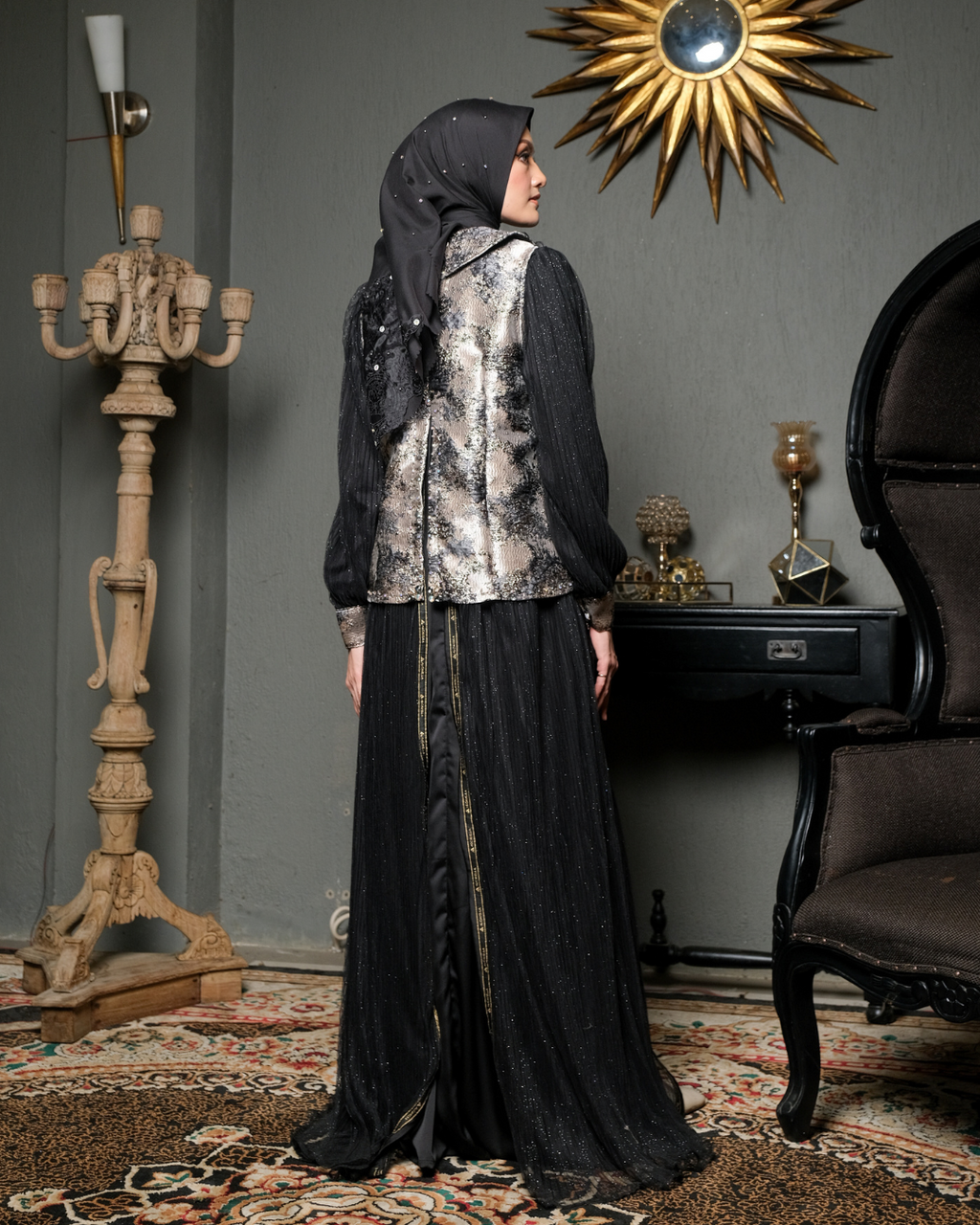 SHARADIVA DRESS - BLACK