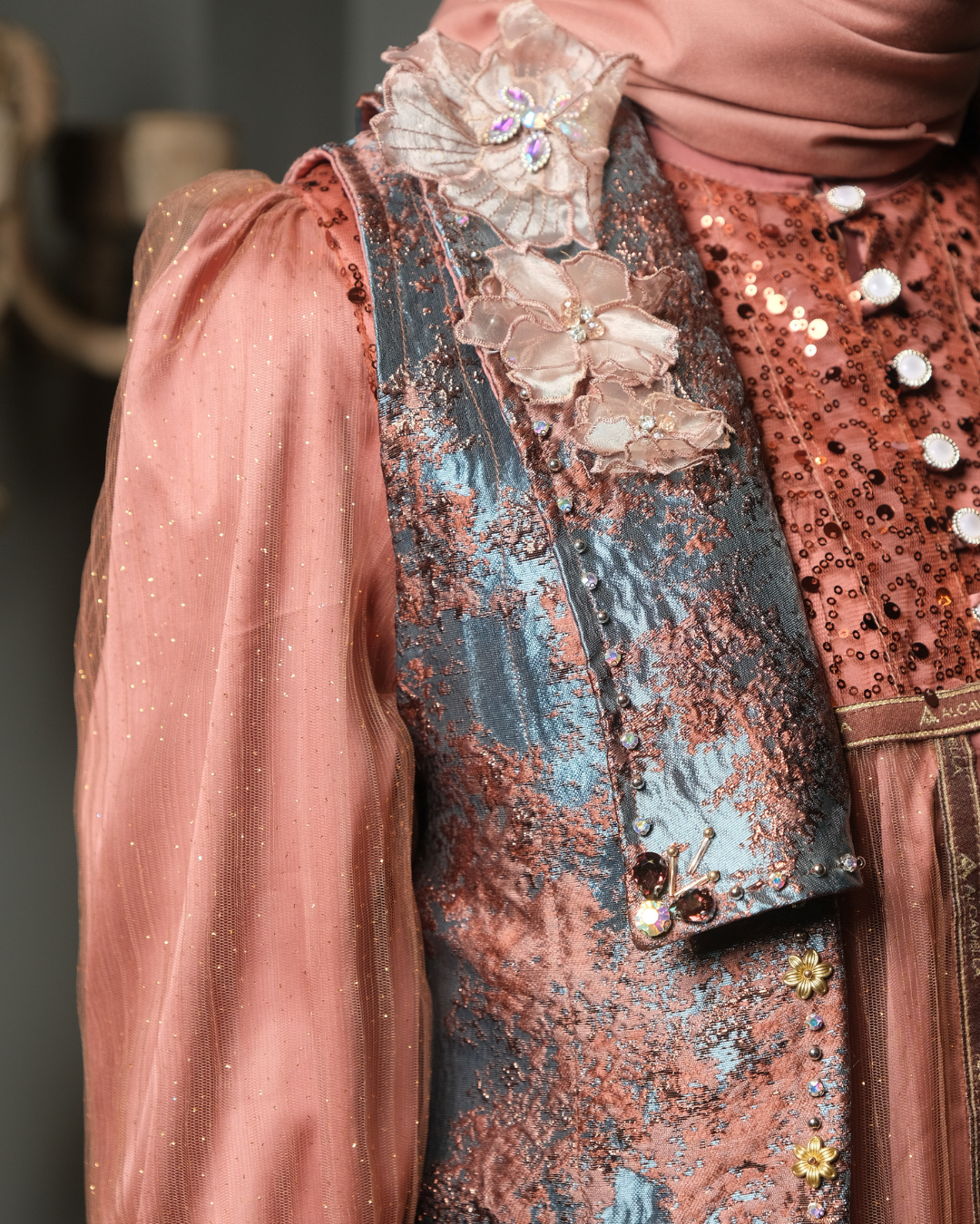 SHARADIVA DRESS - BROWN