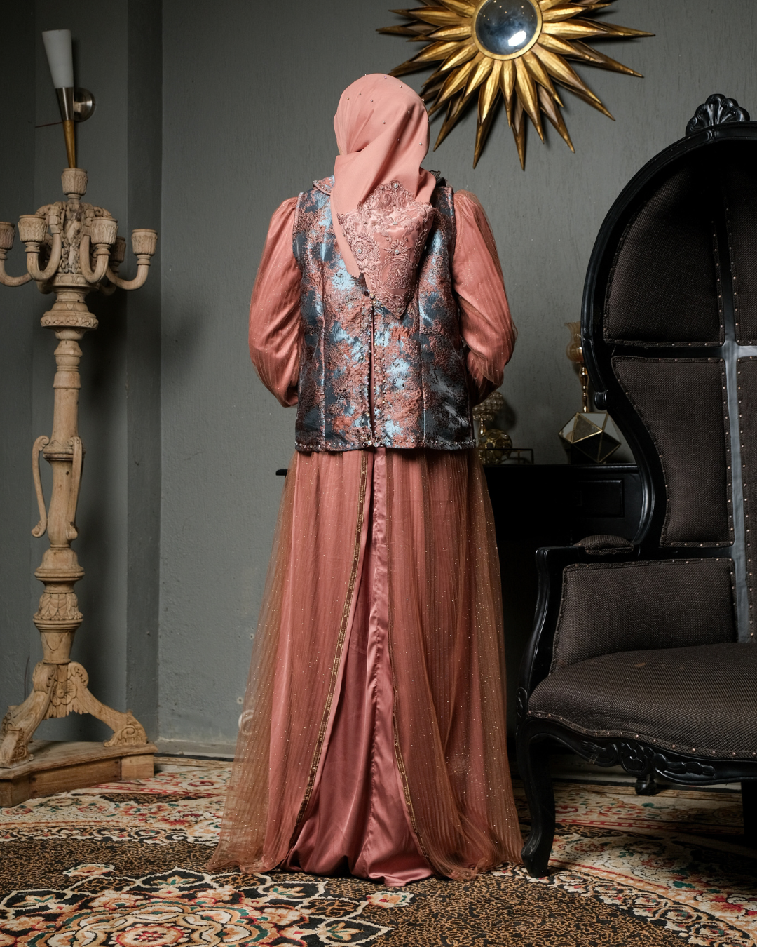 SHARADIVA DRESS - BROWN