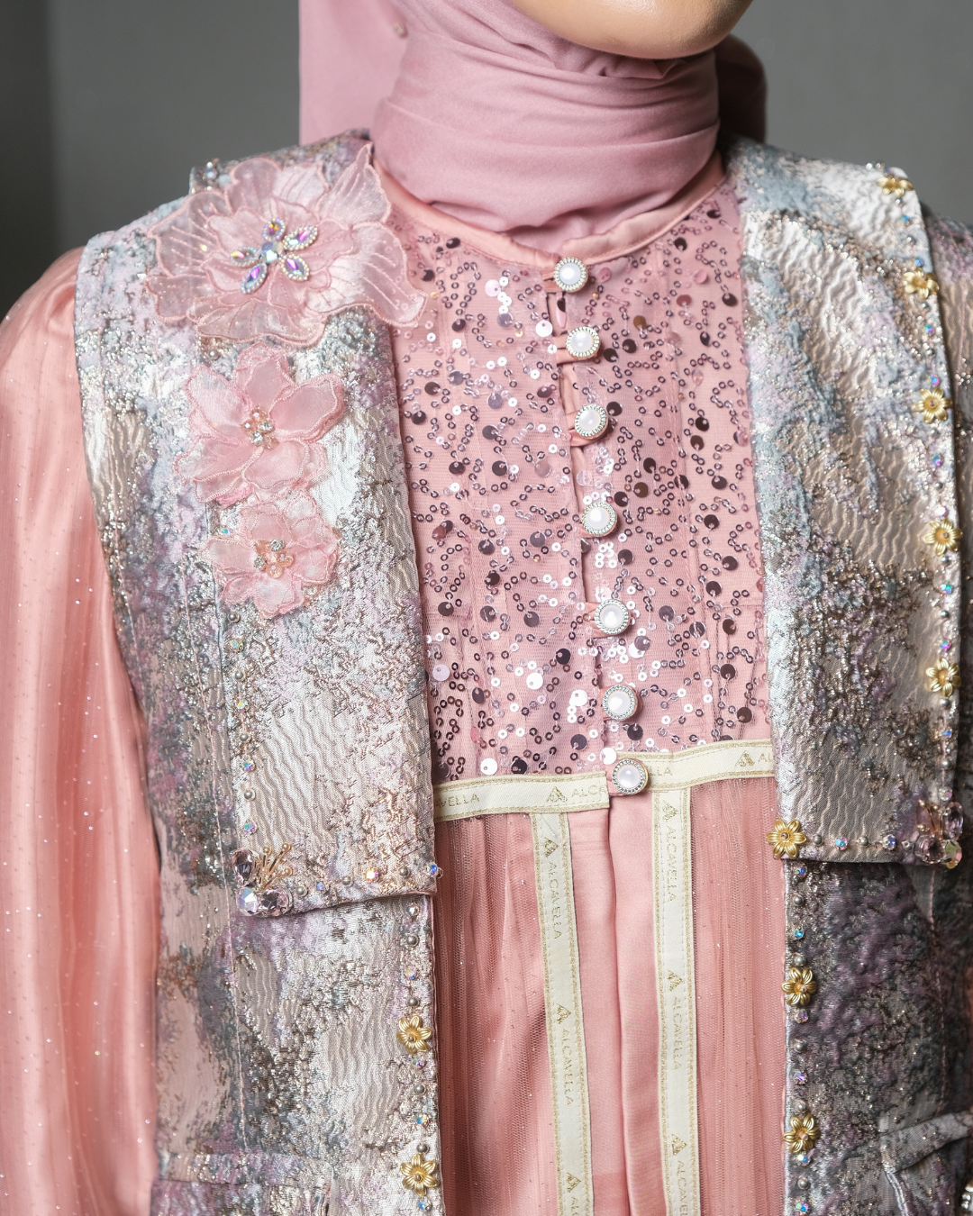 SHARADIVA DRESS - DUSTY PINK