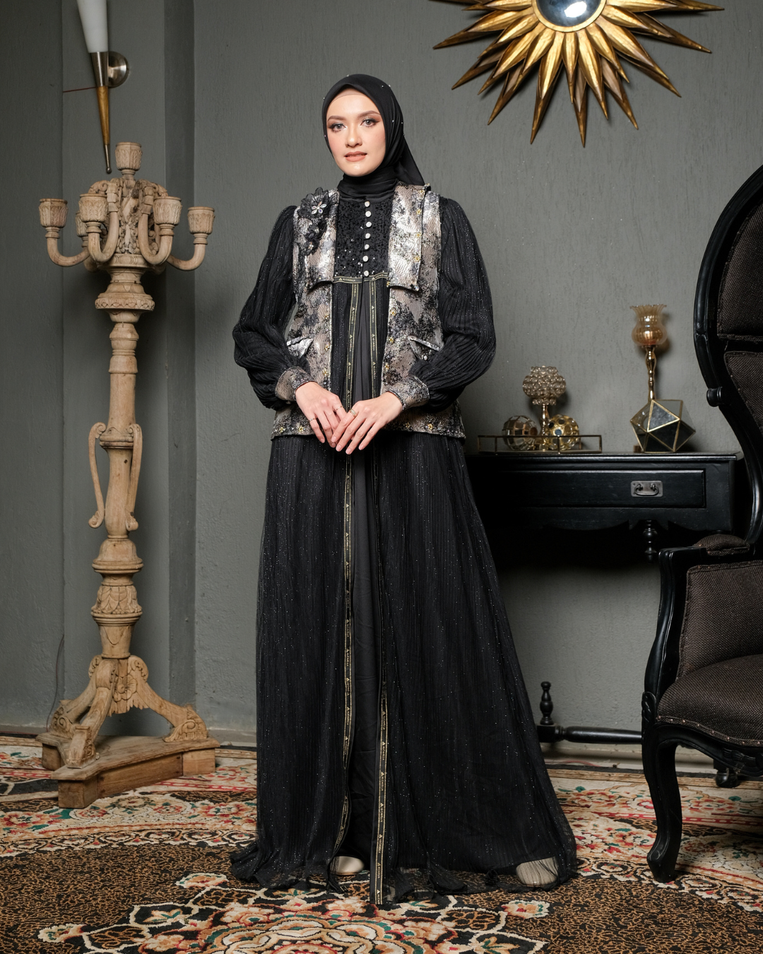 SHARADIVA DRESS - BLACK