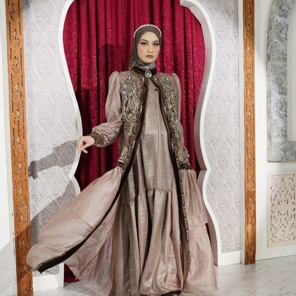 SORAYA KHAFIA DRESS - MAHOGANY