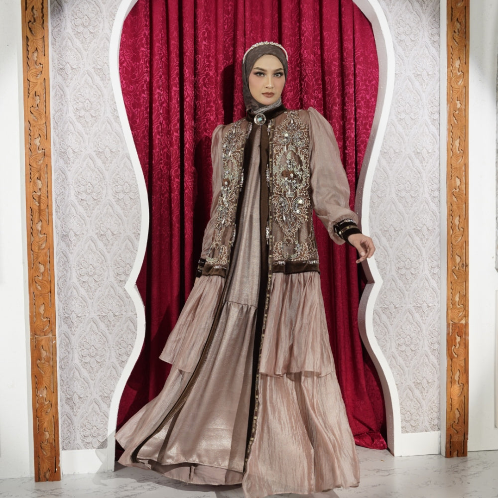 SORAYA KHAFIA DRESS - MAHOGANY