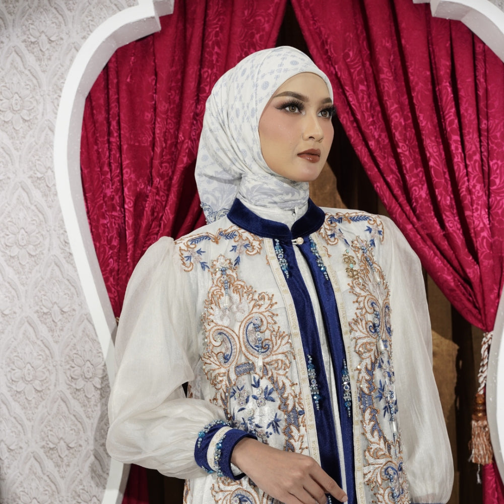 SORAYA KHAFIA DRESS - ROYAL WHITE