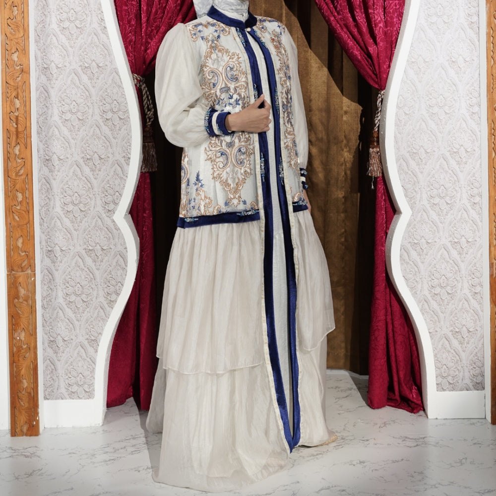 SORAYA KHAFIA DRESS - ROYAL WHITE