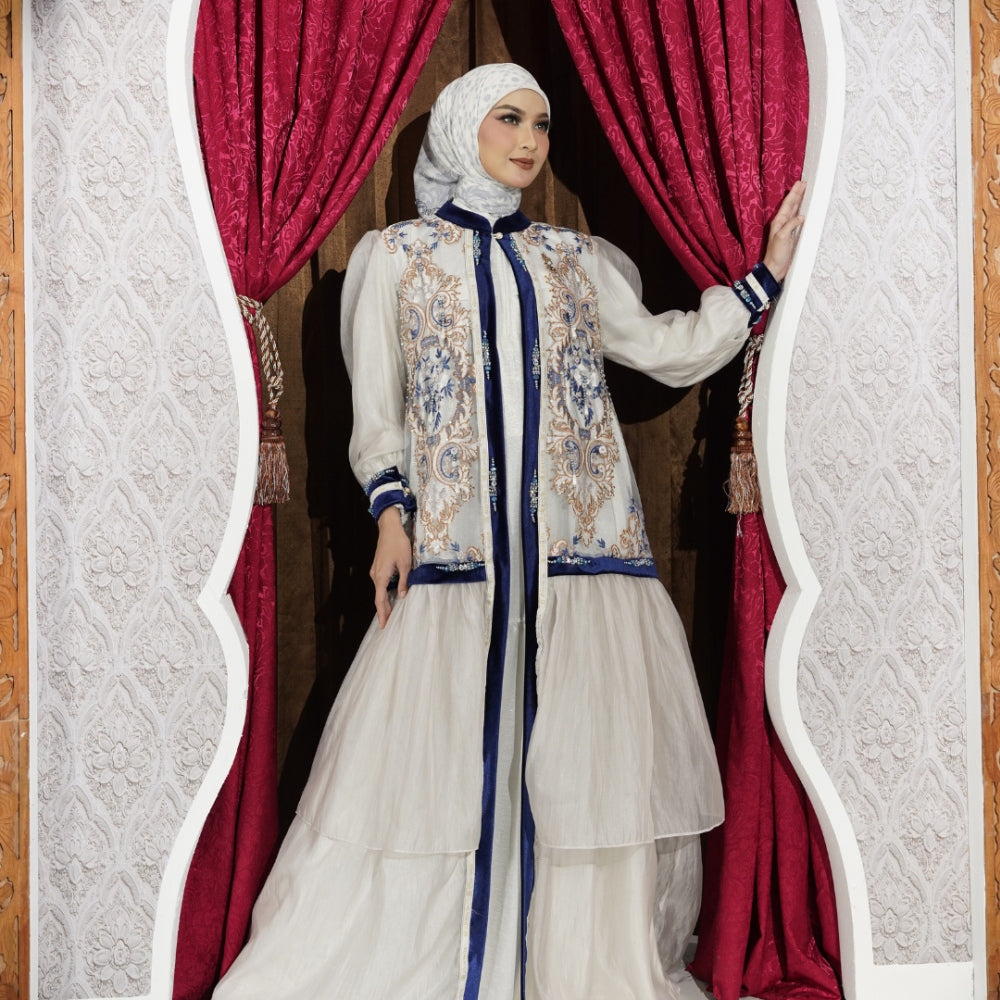 SORAYA KHAFIA DRESS - ROYAL WHITE