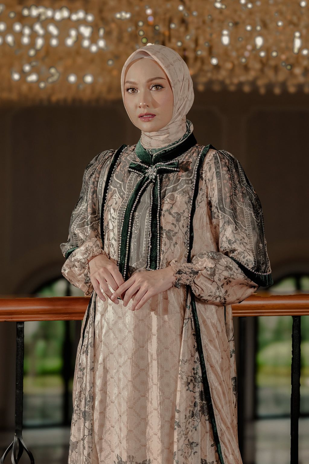 ZANEERA DRESS - EMERALD CREAM