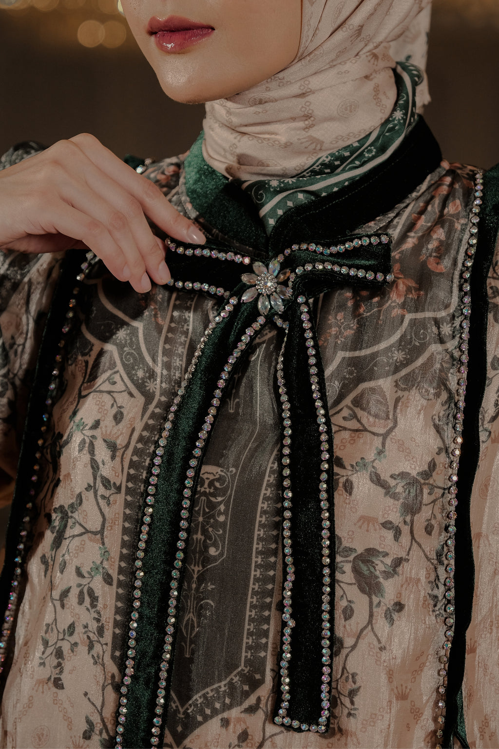 ZANEERA DRESS - EMERALD CREAM