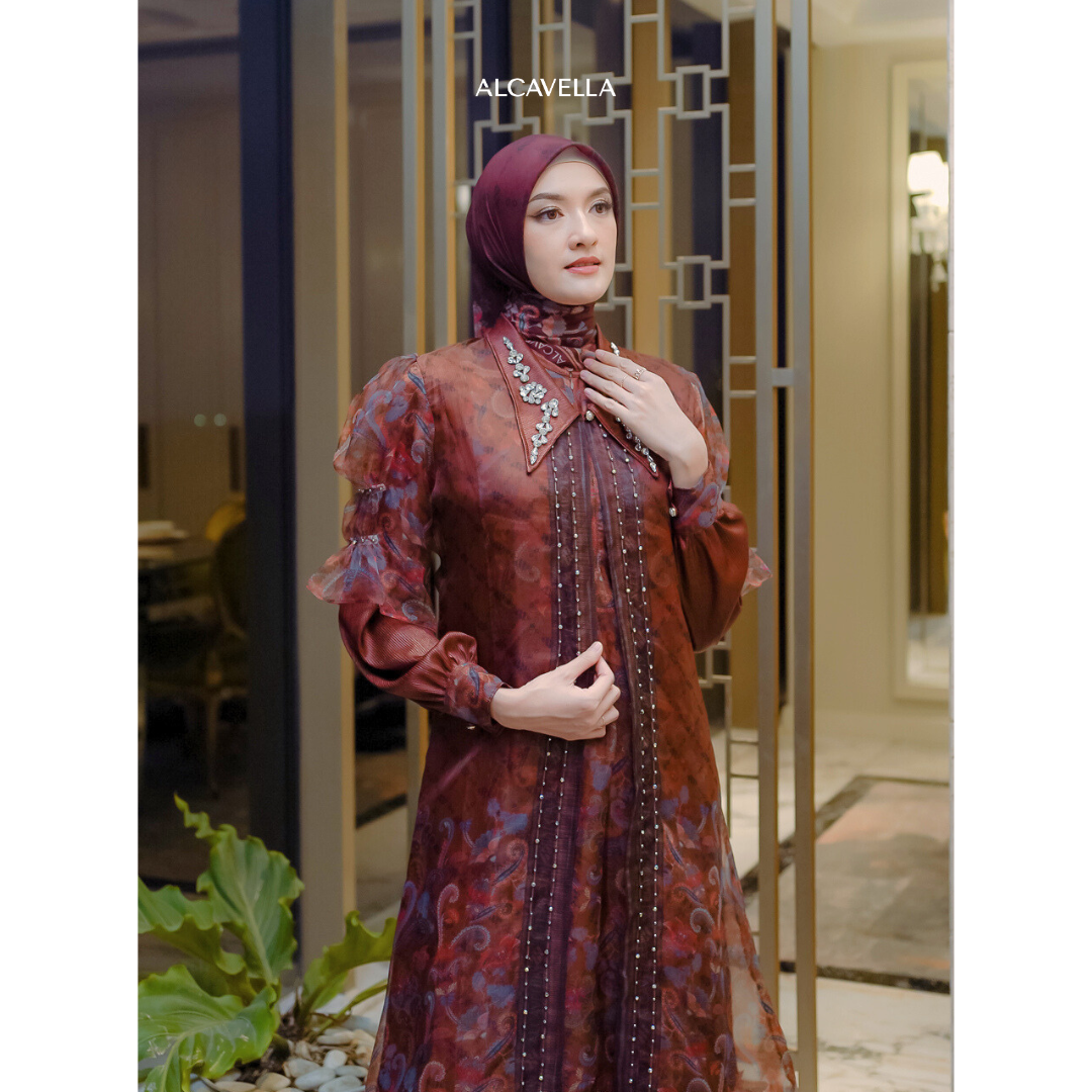 ZAURA SCARF -  BROWN