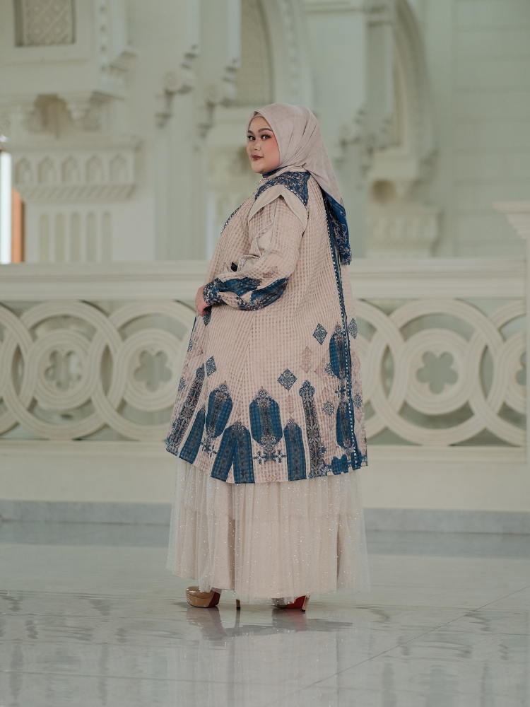 ZYPHARA DRESS - OCEAN CREAM