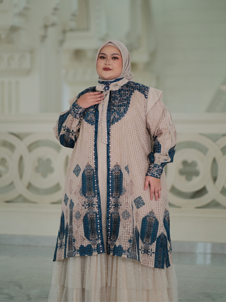 ZYPHARA DRESS - OCEAN CREAM