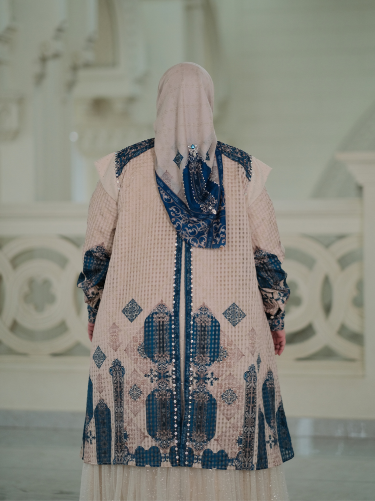 ZYPHARA DRESS - OCEAN CREAM