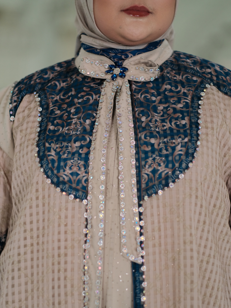 ZYPHARA DRESS - OCEAN CREAM