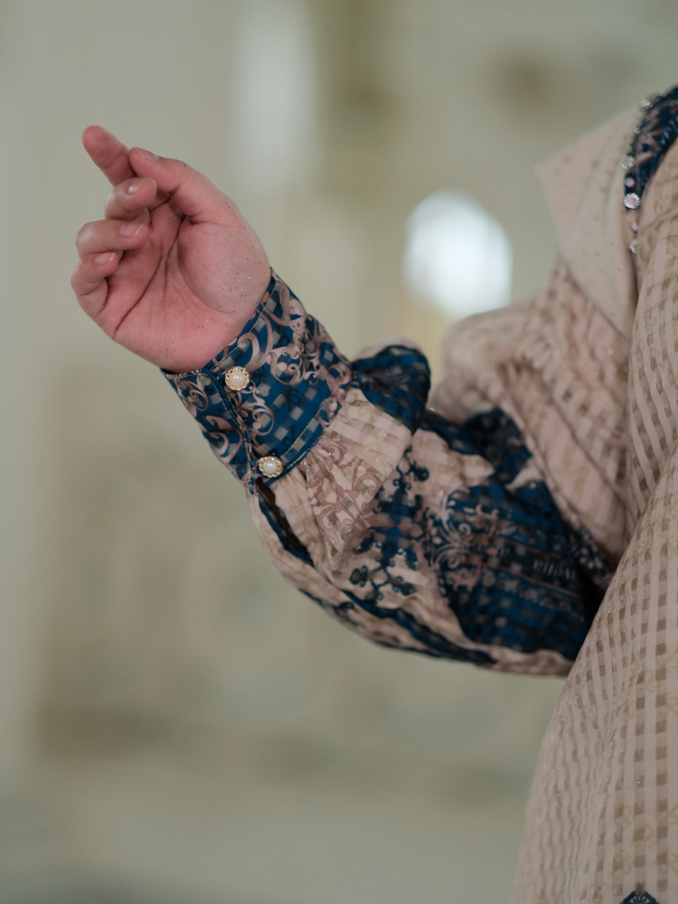 ZYPHARA DRESS - OCEAN CREAM